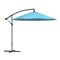 Pure Garden 10-Foot Offset Patio Umbrella with Cross Base, Blue 50-102-B - alternate 5
